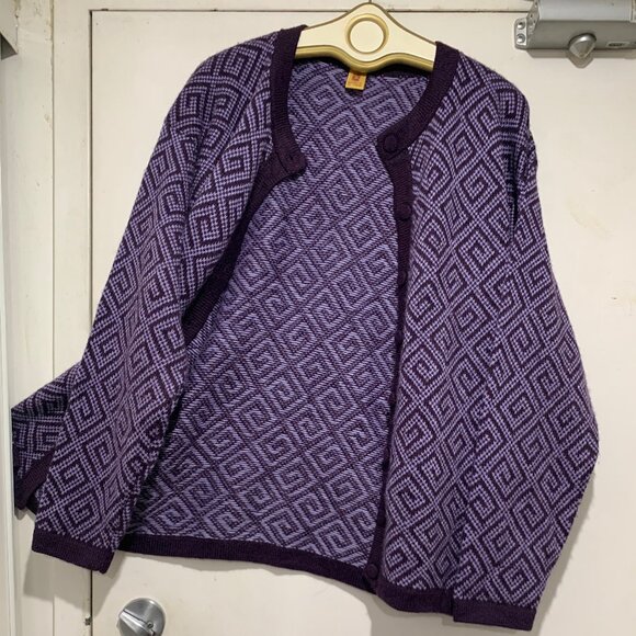 VINTAGE ALPACA KNIT PATTERN SWEATER CARDIGANS SIZE XXL - Picture 5 of 12